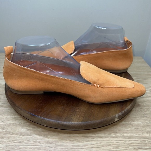 Asos Design Shoes Women’s Size 8 Orange Suede Slip On Flats - Picture 5 of 10